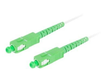 LANBERG fiber optic patchcord SM SC/APC-SC/APC simplex 30m LSZH g657a2 3.0mm white