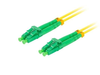Patchcord światłowodowy Lanberg SM LC/APC-LC/APC DUPLEX 3.0mm LSZH G657A1 1m żółty