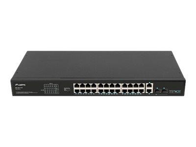 LANBERG Switch rack 19inch RSFE-24P-2C-360 24x 100Mb PoE+ 2x Combo Gigabit 360W