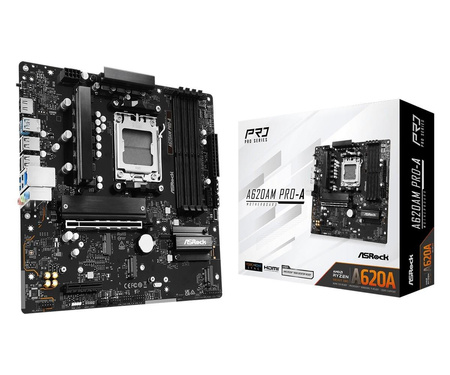 Płyta główna A620AM PRO-A AM5 4DDR5 HDMI M.2 mATX 