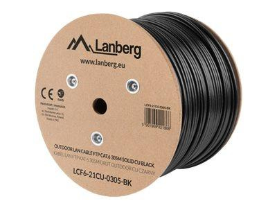 LANBERG LCF6-21CU-0305-BK Lanberg kabel instalacyjny FTP, kat. 6, drut OUTDOOR CU, 305m, czarny