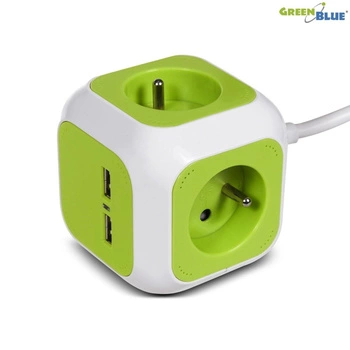 MagicCube poczwórne gniazdko prądowe, 2 wejścia usb 1,4m GB118