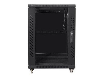 LANBERG FF01-6615-12B Lanberg szafa stojąca rack 19 15U/ 600x600mm czarna (drzwi szklane)