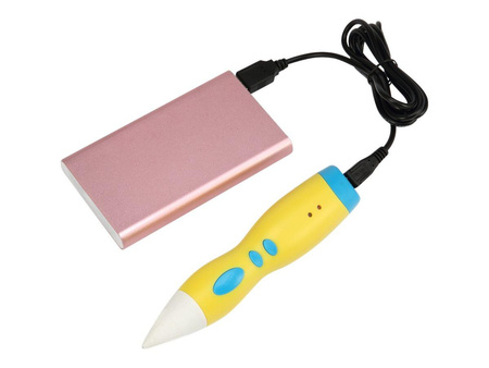 GEMBIRD 3DP-PENLT-01 Gembird Długopis do druku 3D, 3D pen niskotemperaturowy, PCL filament, żółty