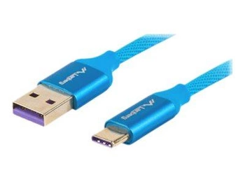 LANBERG CA-USBO-22CU-0005-BL Lanberg Kabel Premium Quck Charge 3.0 ,USB-C(M)->A(M) 0,5m Niebieski