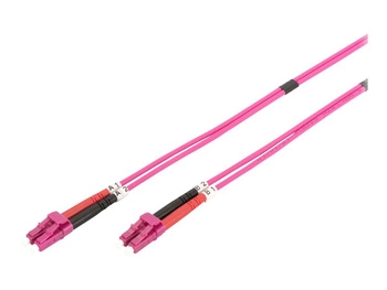 DIGITUS fiber Optic patch cord LC to LC Multimode 50/125 duplex 1m class OM4 LSOH RAL 4003