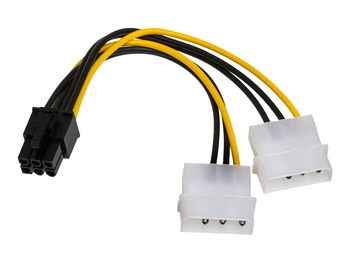 AKYGA Adapter z kablem AK-CA-13 2x Molex m / PCI-E 6 pin f 15cm
