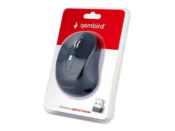 GEMBIRD MUSW-6B-01 Bezprzewodowa mysz optyczna MUSW-6B-01 1600 DPI nano USB czarna