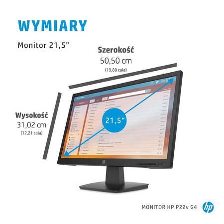 Monitor HP P22v G4 21,5"FHD 5ms 250nits 60Hz HDMI