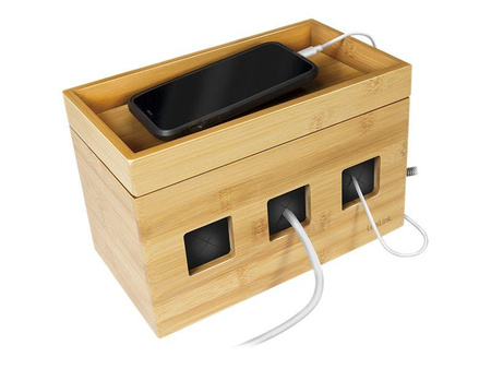 LOGILINK KAB0076 Cable box 255x140x165 mm bamboo