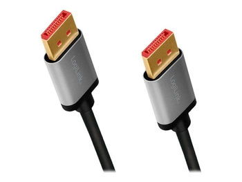 LOGILINK CDA0106 Kabel DisplayPort DP/M do DP/M 8K/60 Hz aluminium czarny/szary 3m