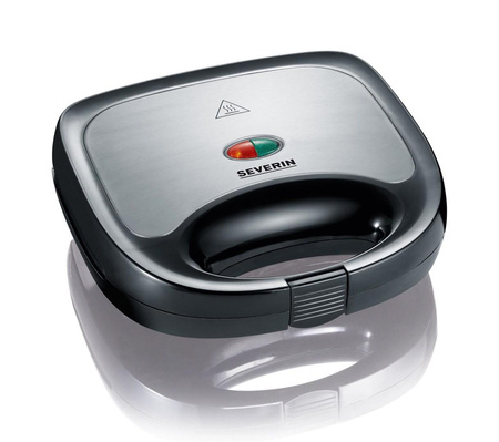 SEVERIN SANDWICH-TOSTER, STAL, PŁYTY Z POWŁOKĄ ANTYADHEZYJNĄ, ŁATWE CZYSZCZENIE, GUMOWE NÓŻKI, MOC 600W SA2969