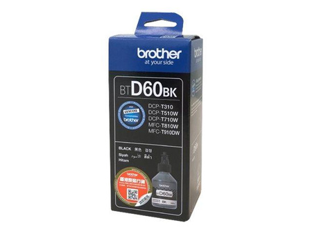 BROTHER BTD60BK Tusz Brother BTD60BK black 6500str DCP-T510W/DCP-T710W/MFC-T910DW