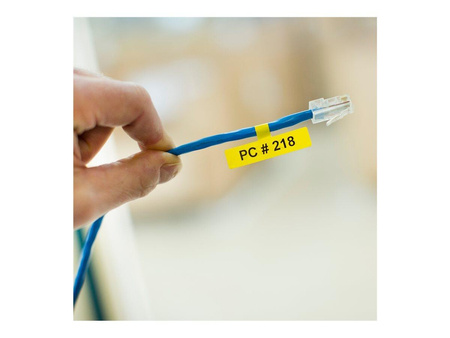 BROTHER FLE6511 21MMX45MM BLCK ON YELL FLAG TAPE