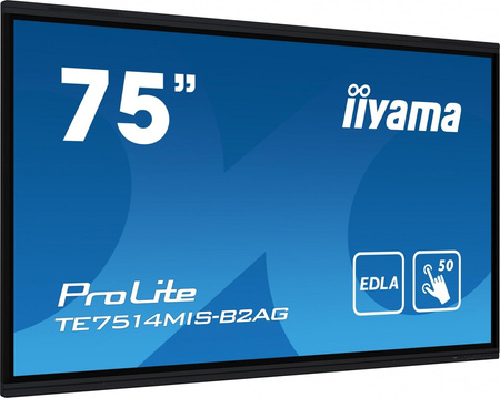 Monitor interaktywny 75 cali TE7514MIS-B2, INFRARED,50pkt,VA,4K,7H,WiFi,MIC,USB ANDROID 13, Google EDLA