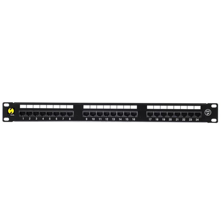 Patch panel 19'' Netrack 24-porty kat. 5e UTP, z półką