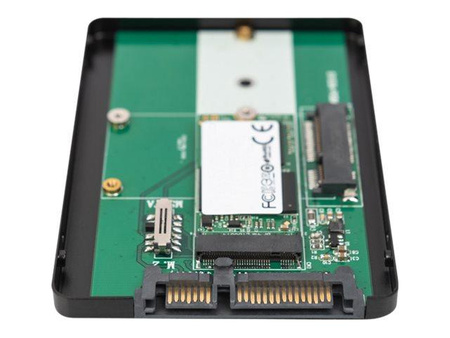 DIGITUS 2.5inch SATA HDD Enclosure M.2 or mSATA SATA 3 6Gbit/s write speed up to 520MB/s
