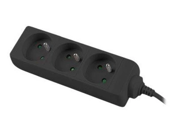 LANBERG PS0-03E-0150-BK Lanberg listwa zasilająca 1.5M Czarna 3X 230V PL KABEL WYKONANY Z PEŁNEJ MIEDZI