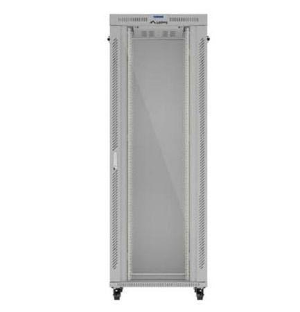 Szafa instalacyjna rack stojąca 47U 800x1000 szara drzwi przeszkolne LCD ( flat pack) V2