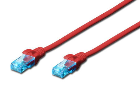 Patchcord DIGITUS UTP kat. 5e 30m PVC czerwony