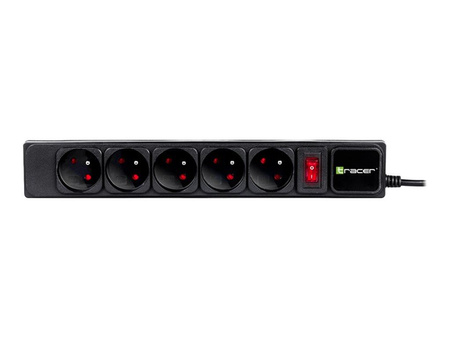 TRACER Listwa zasilająca PowerGear 1.5 m czarna 5 gniazd