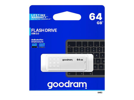 GOODRAM Pamięć USB UME2 64GB USB 2.0 Biała