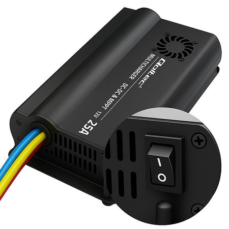 Automatyczna Ładowarka DC-DC 12V z regulatorem MPPT | 25A | LiFePO4 AGM GEL STD