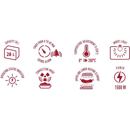 Piekarnik elektryczny z termoobiegiem MPE-28/T