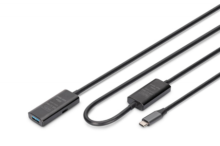 Kabel przedłużający aktywny USB-C - USB-A, USB 3.2 Gen1 5Gbps, 10m 