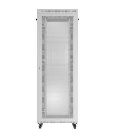 Szafa instalacyjna rack stojąca 19" 47U 800x1200 szara drzwi perforowane LCD ( flat pack) V2