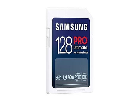 SAMSUNG SD PRO Ultimate 128GB SD Memory Card UHS-I U3 Full HD & 4K UHD 200 MB/s Read 130 MB/s Write