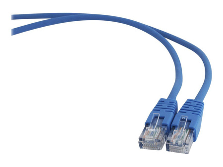 GEMBIRD patchcord RJ45 osłonka zalewana kat 5e UTP 1m niebieski