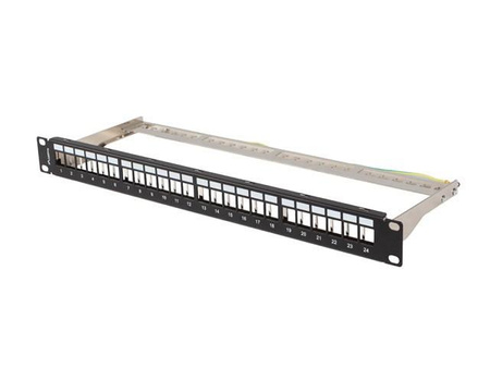 LANBERG Patch Panel Pusty 24 Port 1U 19inch FTP Do Modułów Keystone Czarny