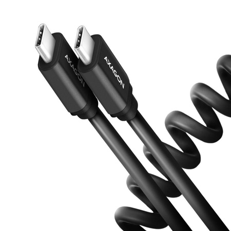 BUCM-CM10TB Kabel Twister USB-C - USB-C, 0,6m, USB 2.0, 3A, ALU, PVC Czarny