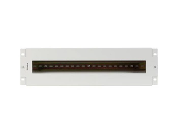 Panel dystrybucji napięć Lanberg 19" 3U z szyną DIN TS-35 szary