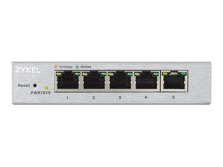 ZYXEL GS1200-5-EU0101F Zyxel GS1200-5, 5-port GbE Web Smart metal Switch, fanless