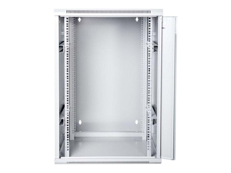 DIGITUS DN-WD19 18U/600 DIGITUS Szafa wisząca dzielona 19 18U 901/600/600 drzwi szkło szara zmontowana