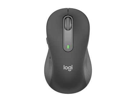 LOGITECH Signature M650 L Mouse large size optical 5 buttons wireless Bluetooth 2.4 GHz Bolt USB receiver graphite