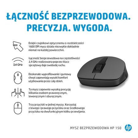HP Mysz bezprzewodowa 150 2S9L1AA
