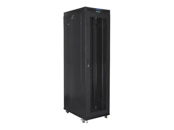 LANBERG Szafa stojąca rack 19inch 47U 800x1000 drzwi perforowane LCD flat pack czarna