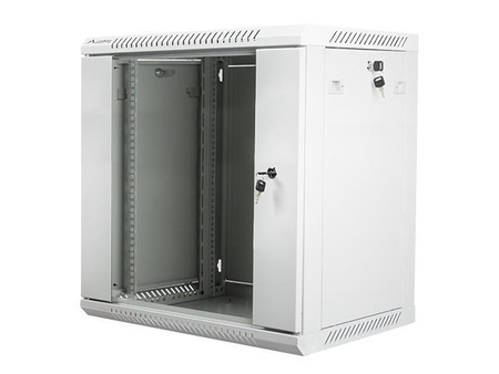 Szafa instalacyjna Rack wisząca 19" 12U 600x450 szara Lanberg (flat pack) - USZ OPAK