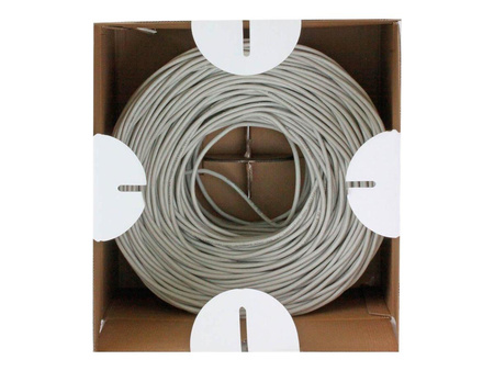 TECHLY Kabel Skrętka Kat 6 S/FTP PIMF Drut 305m Box Szara SOHO CCA