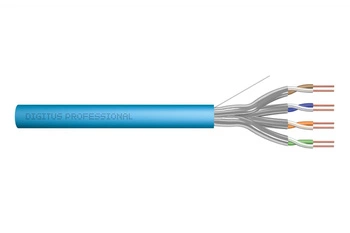 Kabel teleinformatyczny instalacyjny kat.6A, U/FTP, Dca, drut, AWG 23/1, LSOH, 100m ofoliowany Niebieski