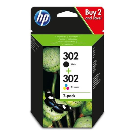 Zestaw tuszów HP 302 CMY/K (X4D37AE)