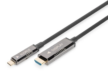 Kabel adapter DIGITUS hybrydowy AOC USB Typ C na HDMI 4K 60Hz 15m