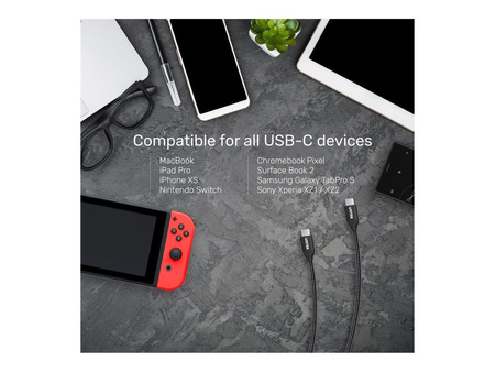UNITEK C14059BK Przewód USB-C PD 100W 2m