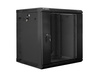 Szafa instalacyjna Rack dwusekcyjna wisząca 19" 12U 600x600 czarna Lanberg (flat pack)