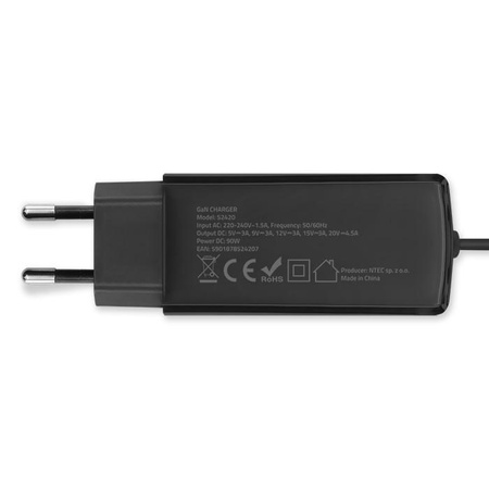 Ładowarka sieciowa 90W GaN | 5-20V | 3-4.5A | USB-C 3.1
