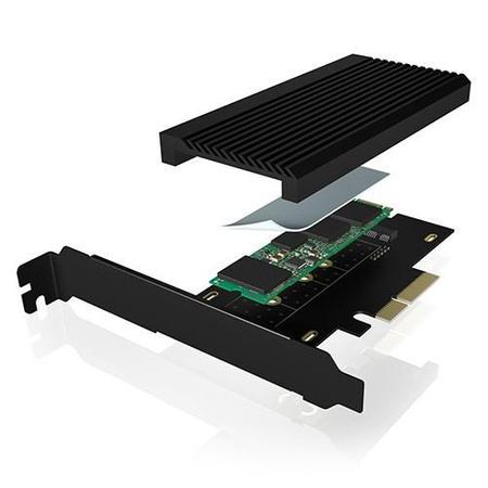 Karta PCI na M.2 SSD NVMe IB-PCI208-HS z radiatorem