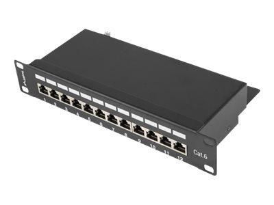 LANBERG PPF6-9012-B Lanberg Patch Panel 10, 12 port 1U, kat.6, czarny